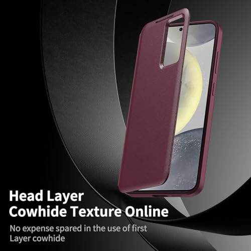 Coque Galaxy S26 5G en cuir rouge exquis idéal pour simplifier votre quotidien