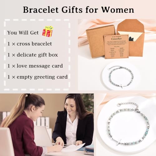 Image of Religious Cross Bracelet for Women Girls, Christian Gifts for Daughter Granddaughter Sister in Christ Friend Niece on Birthday Christmas Easter Valentines Day Graduation