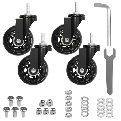 MySit Creeper Caster Wheels Set of 4 Heavy-Duty 2.5 Inch Casters...