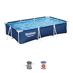 Bestway 56411-5 Set Piscina Fuori Terra Steel Pro Rettangolare da 300x201x66 cm