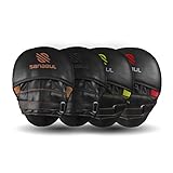 Sanabul Essential Curved Boxing MMA Punching Mitts for Sparring and Training (Metallic Copper)