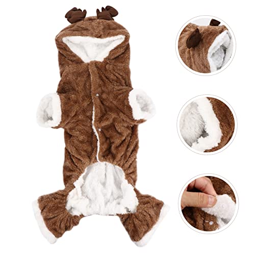 Disfraz navideño para perro talla L en coral fleece miniatura 6