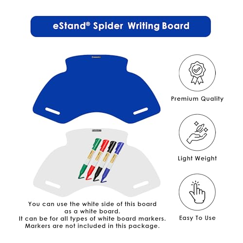 Image of Lap Board for Study | Home | Dining | Office | Laptop | Computer Desk | Reading & Writing | Multi-Purpose | Made in India | (Blue, SPIDER-LB-30X16-BLUE)