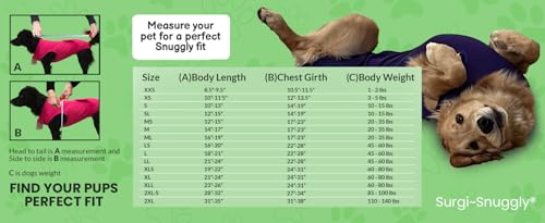 image for Surgi~Snuggly SurgiSnuggly Dog Cone Bodysuit Onesie for Dogs After Sur