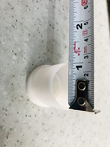 Image of Plastic Round end Cap or pad Plastic Shuu Shoe (White Round, Set of 12 Pc, 1 Inch)