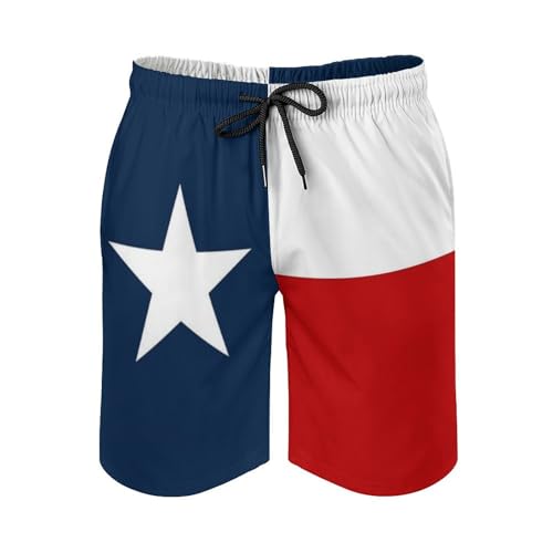 Texas Flag Swim Trunks for Mens, Lone Stars Quick Dry Beach Shorts with Mesh Lining Mens Bathing Suit3