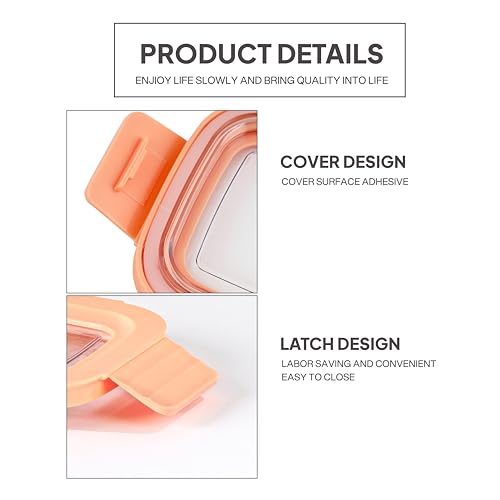 Image of CELLO Stylelock Pet Storage Container for Kitchen 410ml Baby Orange | Freezer & Fridge Safe Stackable Airtight Kitchen Storage Container Jar Box Set for Biscuits Bread Coffee Fruits Pasta Flour Spices