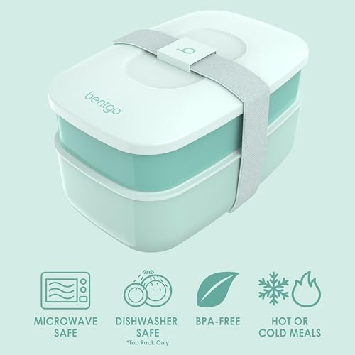 Image of Bentgo Classic Stackable 3-Compartment Adult Bento-Style Lunch Box