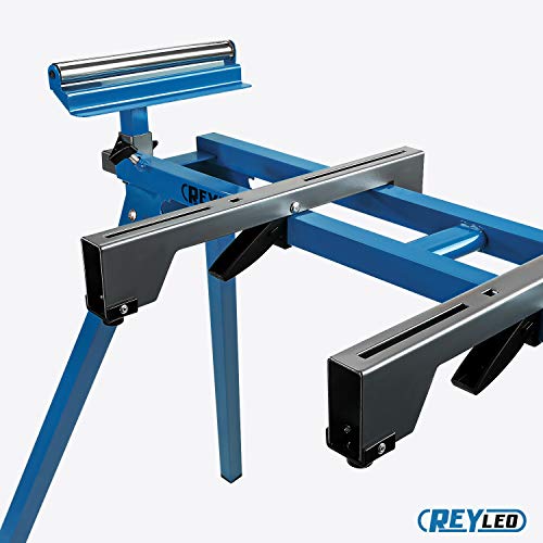 REYLEO Folding Miter Saw Stand, Maximum 330 Pounds Support, 21.6 pounds light stand with Quick Attach Tool Mounting Bars - Thumbnail 4