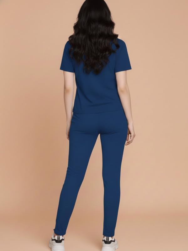 Image of DTR FASHION Women's Cotton Blend Front Taped Tracksuit | Co-ord Set For Women| Active Wear Suit Set For Women| Track Suit Set For Women