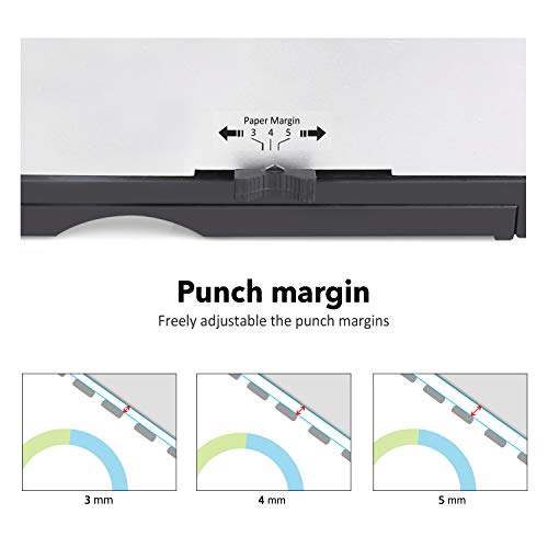 MAKEASY Binding Machine, 21-Hole, 450 Sheet, Paper Punch Binder with Starter Kit 100 PCS 3/8\'\' PVC Comb Bindings, Comb Binding Machine for A4 / A5