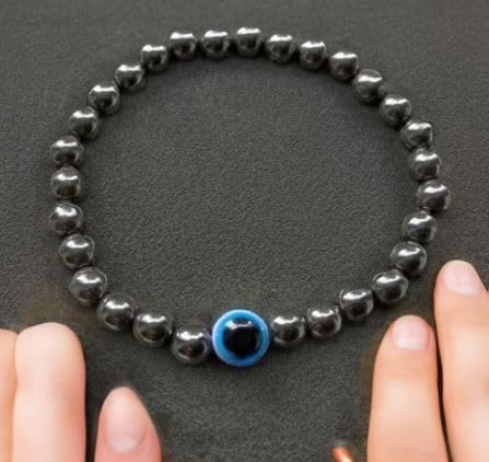 Image of Honbon Fancy Designer Beads Evil Eye Charms Bracelet,Handmade Unisex Nazar Bracelets,Friendship Band for All -Girls, Boys, Men & Women