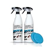Sisbrill Car, Acondicionador de Salpicaderos, Plásticos y Piel - Abrillantador Satinado - Crema pulverizada con Tacto Seco - 750 ml (Pack 2 Unidades)
