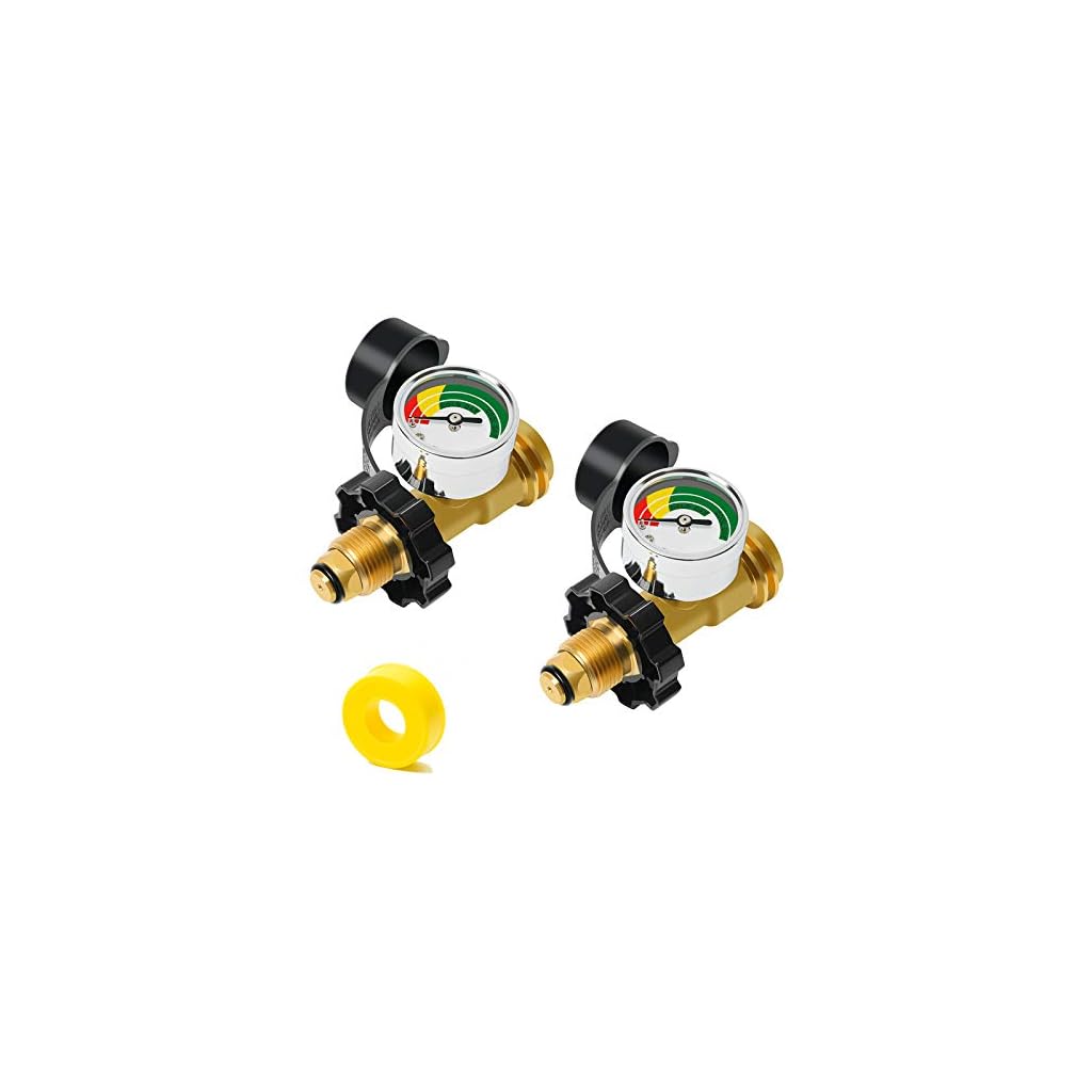 Generep 2 Pack Upgraded Gas HighPressure Gauge Propane Tank Gauge with