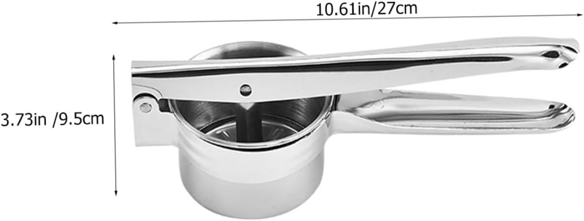 Manual Stainless Steel Potato Masher with Pressing Surface and Ergonomic Non-slip Handle Multi-function Vegetable Presser for Smooth Mashed Potatoes for Arthritis Sufferers and