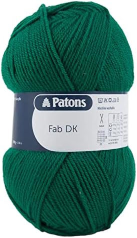 Patons Fab DK Kitting/Crochet Yarn Double Knitting Wool 100g Balls and 100% Acrylic Machine Washable & Tumble Dry Yarn - 44 Colours in The Range - Colour 2323 - Red - 1 x 100g Ball