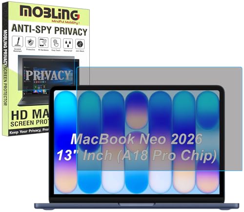 Image of Privacy Matte Anti Spy Screen Guard Compatible With MacBook Neo 2026 13 inch Inch (A18 Pro Chip A3404) Anti Peep Screen Protector Not a Tempered Glass