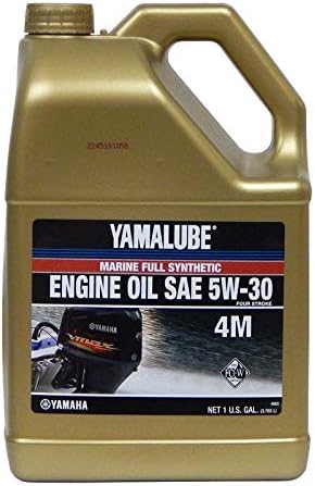 Yamaha Yamalube 5W-30 Outboard Full Synthetic 4M FC-W Engine Oil- 4 Gallons, #LUB-05W30-FC-04