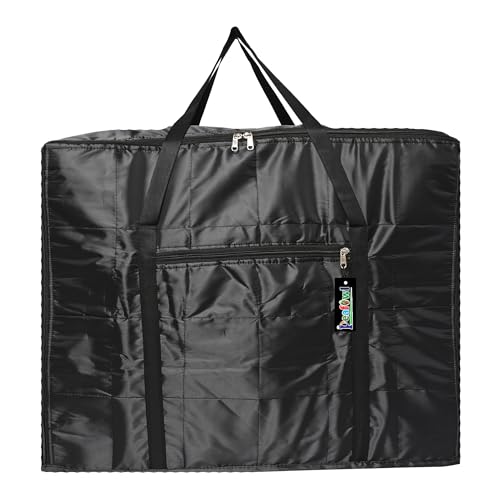 Image of Peafowl Double Bed Blanket Bag Cover /Saree Bag With Water Proof Dust Proof /King Size Blanket Cover Jumbo Bag (Black)