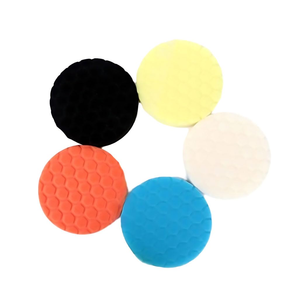 Juego de 10 almohadillas de pulido lavables y reutilizables para un pulido eficaz, práctica esponja de algodón, almohadilla de pulido de 5 en 125 mm