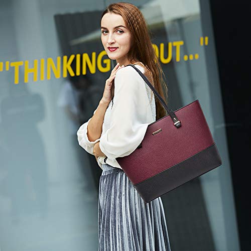 Image of Women Fashion Handbags Wallet Tote Bag Shoulder Bag Top Handle Satchel Purse Set 4pcs