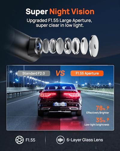 70mai Wifi Mini Dash Cam M310 Plus 3K, Smart Voice command 1620P QHD Dash Camera for Cars, WDR, Night Vision, 24H Parking monitor with APP control, Time-Lapse recording, Collision detection - Image 6