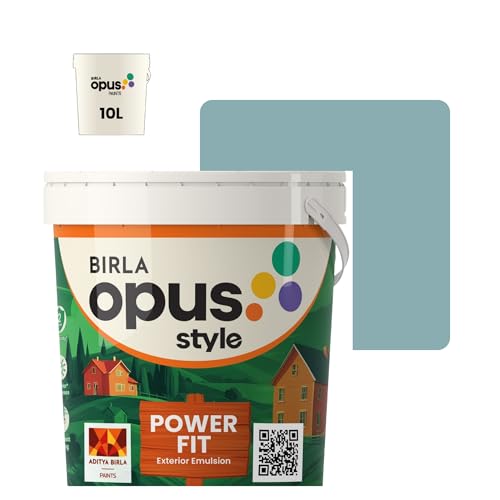 Image of Birla Opus Style Power Fit Exterior Emulsion Paint (10L, Bombay Velvet, Matte Finish) | Superior Whiteness & Brightness, Excellent Finish, Low VOC | 2 Yr Warranty | For Exterior, Outdoor Walls