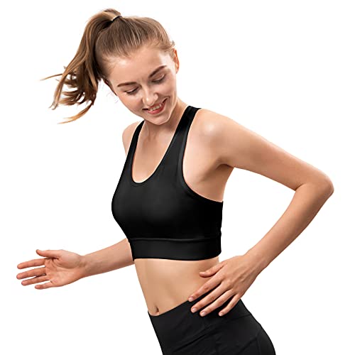 HBselect 3 stuks sportbeha bustier dames bralette natuurlijke vulling sportkleding katoen zonder beugel ademend joggen yoga jumping fitness - Image 5