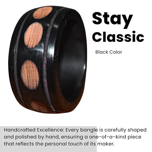Image of Handmade Natural Wooden BangleHandmade Bracelet Vintage Simple Round Natural Wooden Bracelet Bangle for Women Jewelry.