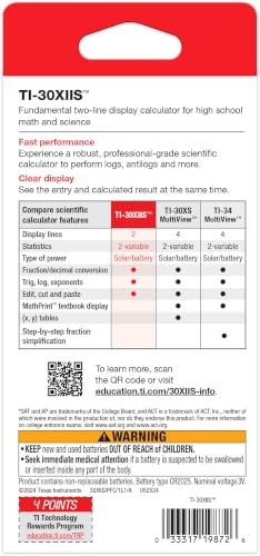 TI-30XIIS Scientific Calculator Texas Instruments, Black - image 6