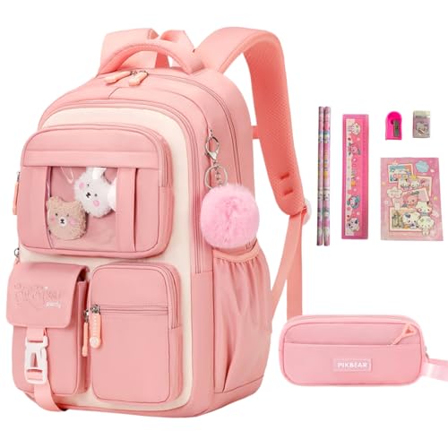 Image of Girls Backpack Kids Backpack for Girls Kawaii Ita Kids School Bookbag for Teen Elementary Middle School