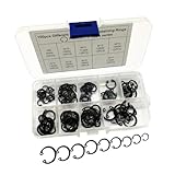Cabilock Snap Ring Kit Mn Carbon Steel Set for Automotive Industrial Equipment Machinery Hobbies Black Resistant Essential Tool for Securing Tasks