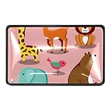 Set di 4 maniglie per cassettiere, armadietti, animali/giraffe, alci, leone, orso, elefante, uccello