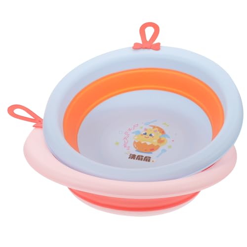iplusmile Lavabo para Bebés 2 Piezas Diseño Plegable y Patas, Portátil para Lavado Facial Pies, para Uso Hogar Varios estilos
