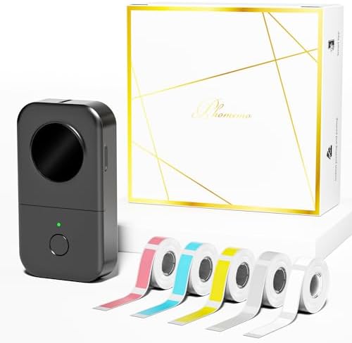 Phomemo D30 Miniurządzenie do drukowania samoprzylepnych etykiet, Bluetooth, drukarka etykiet, odpowiednia do domu, kuchni, szkoły, biura, kompatybilna z systemem iOS i Android