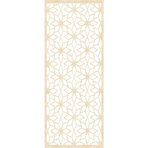 Image of 21 3 /8 inchW x 54 3 /8 inchH x 3 /8 inchT Lake Decorative Fretwork Wood Wall Panels, Birch