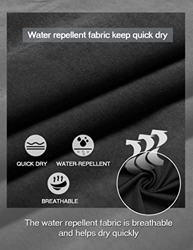 Coofandy Men Swim Trunk With Compression Liner 2 In 1 Swimwear Bathing Suit Short Quick Dry Black #TOP3