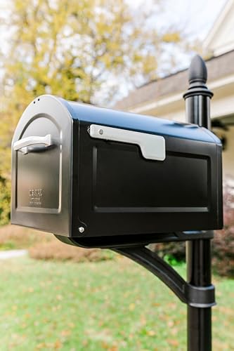 Image of Architectural Mailboxes 950020B-10 Centennial Postmount Mailbox, XL, Black