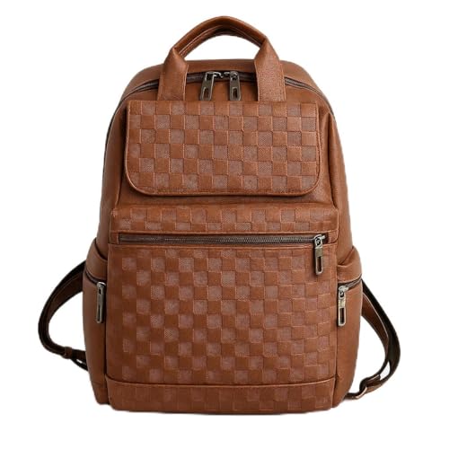 Mochila Para Notebooks E Trabalho Executiva - Material Couro, Espaco Para Até Notebook 16', Estilo Sofisticado, Multi Bolsos, Resistente a Chuva (Urban Executive, Brown)