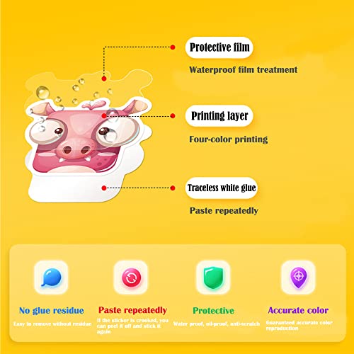 WSNDM 96 Pezzi Animati Adesivi per Bambini