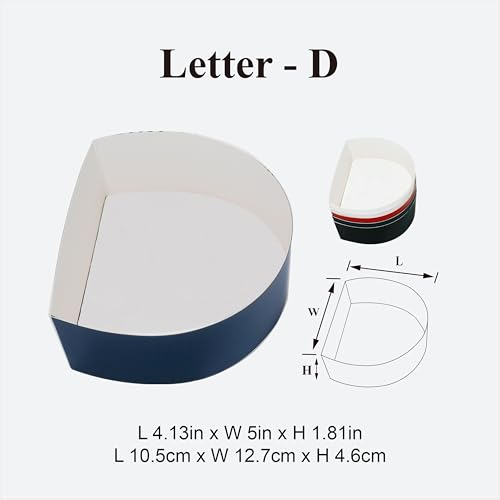 Boîte en forme de lettre HBD de qualité supérieure bleu marine