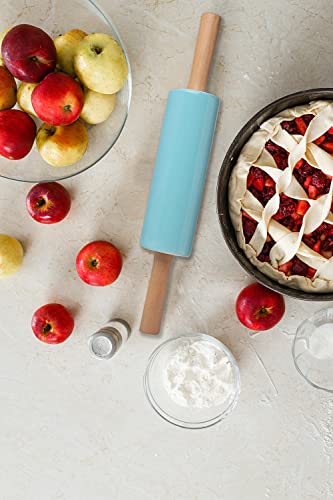 Ceramic-Rolling-Pin16-inch-with-Wooden-Handle-and-Stand-Rolling-Pin-for-Baking-Pastry-Pizza-Dough-Cookie-Pie-Crust-Pasta-Bakery-Non-Stick-Surface-Easy-to-Clean-Turquoise Ceramic Rolling Pin16 inch with Wooden Handle and Stand Rolling Pin for Baking Pastry Pizza Dough Cookie Pie Crust Pasta Bakery Non Stick Surface Easy to Clean Turquoise