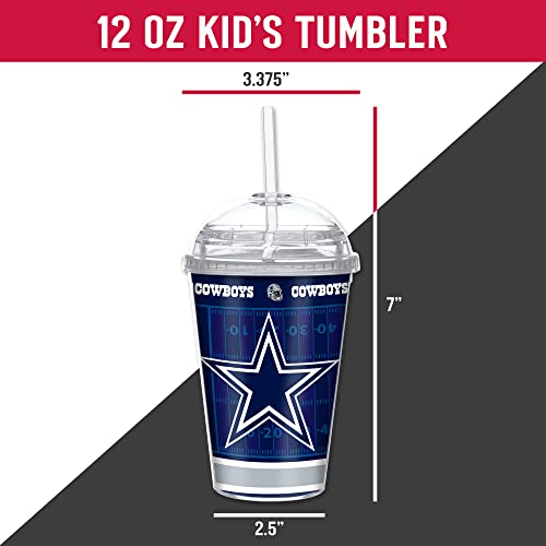 Image of Rico Industries NFL Football Rookie of The Year 12oz Acrylic Tumbler, Youth Tumbler with Swirly Straw