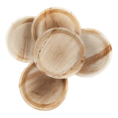 Amit Marketing Disposable Wooden Plates I Biodegradable Areca Leaf Dish for Food | Compostable, Leak Proof, Ecofriendly, Safe & Hygienic | Dinnerware for Party, Events – Beige (6" Round Plate, 25) (B0BDS69HRJ) Amazon Price History, Amazon Price Tracker