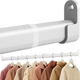 Mavivegue Kleiderstange Schrank, 42-100cm Oval Kleiderstange Ausziehbar 28mm,Kleiderstange Wandmontage für Schrank, Kleiderschrank, Waschküchen
