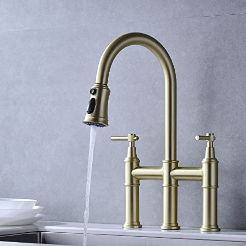 Robinet de cuisine rétractable anti-empreinte avec mitigeur double commande - 5