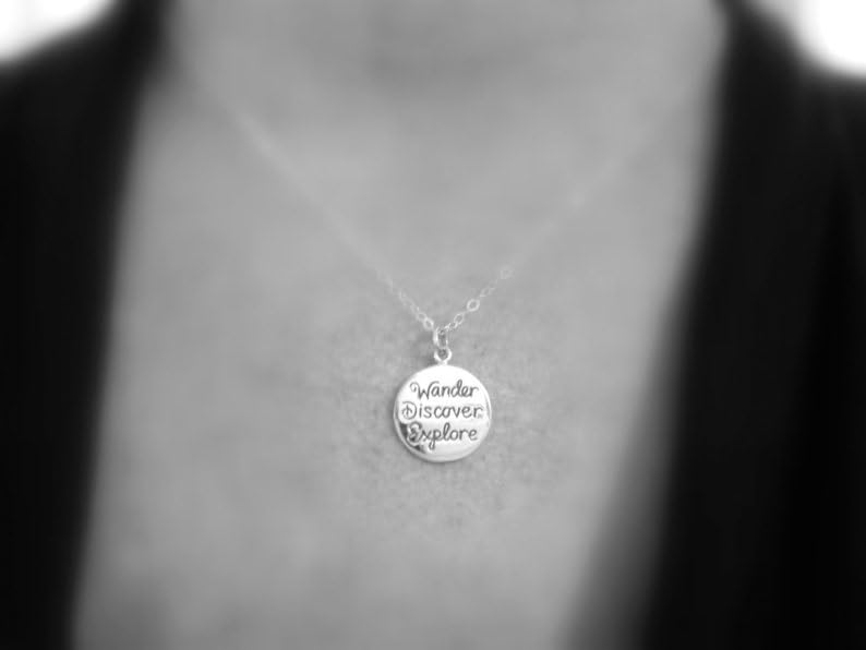 Collier argent 925 Voyageur LKBEADS pendentif ciselé main maille fine - 3