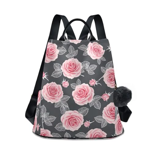 Sac à dos rose gris femme antivol voyage chic et sac tendance pour la ville