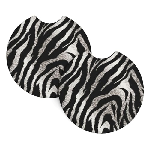 Posavasos para Auto 2 Piezas Antideslizante Negro y Blanco miniatura 7
