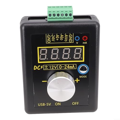 Digital Signal Generator 4-20mA 0-10V with 0-22mA Current Output, Portable Industrial Calibration Tool for Field Instrument Testing, Voltage and(with battery)